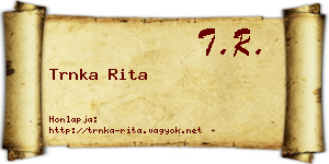 Trnka Rita névjegykártya